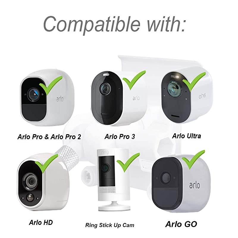 Upgraded Version  Vinyl Siding Clips for Arlo ZUMIMALL Ring Eufy Security Camera Hanger Hooks for Mounting Security Camera Weatherproof Stainless Steel Material 1 Pack White