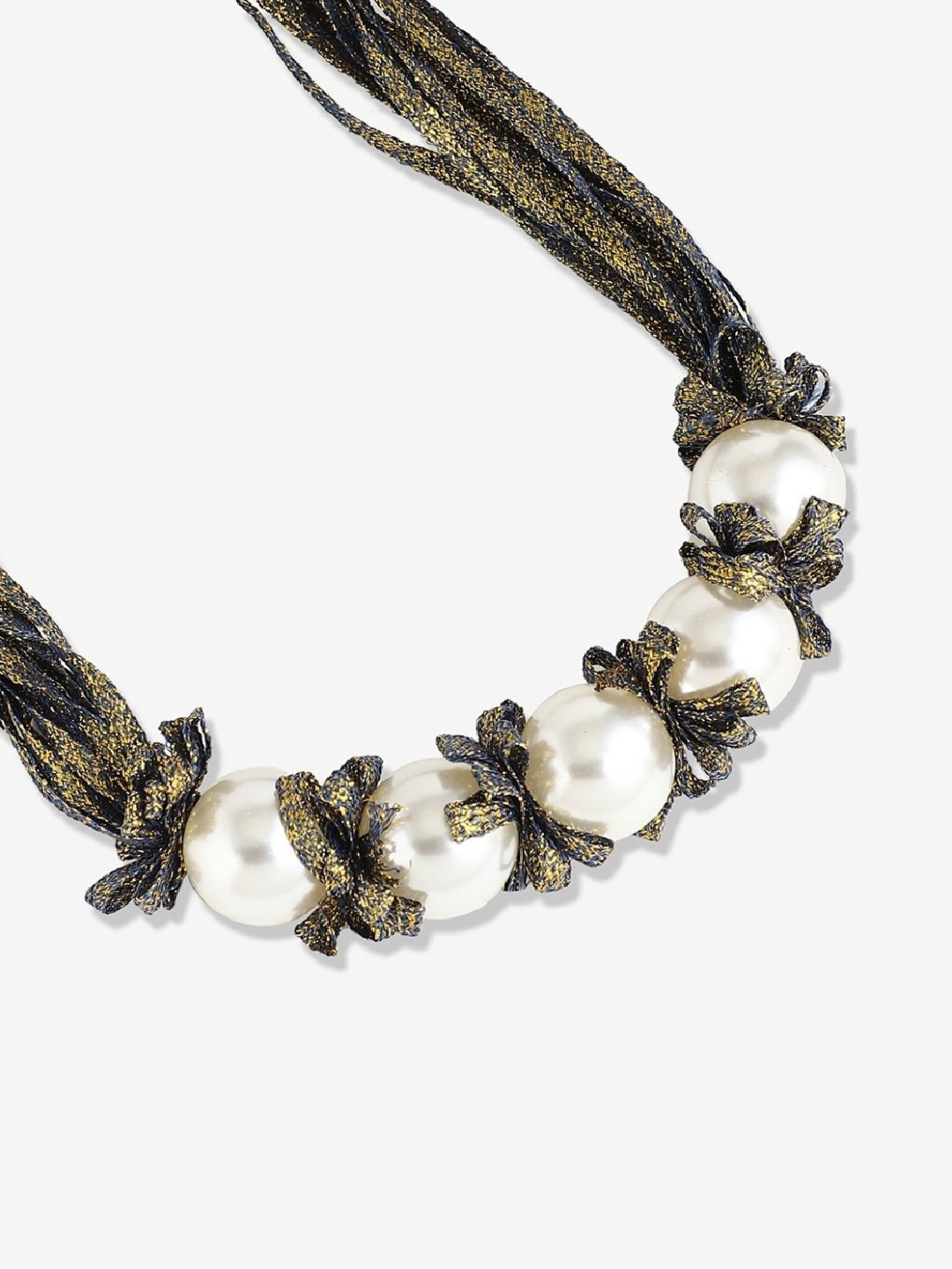 Sohi silver plated pearls casual necklace for women