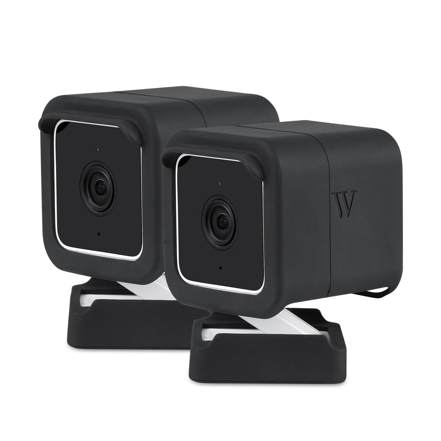 Wasserstein Protective Silicone Skins Covers for Wyze Cam V3 ONLY (Black, 2 Pack) (NOT Compatible with Wyze Cam Outdoor/V2/Pan) (Camera NOT Included)
