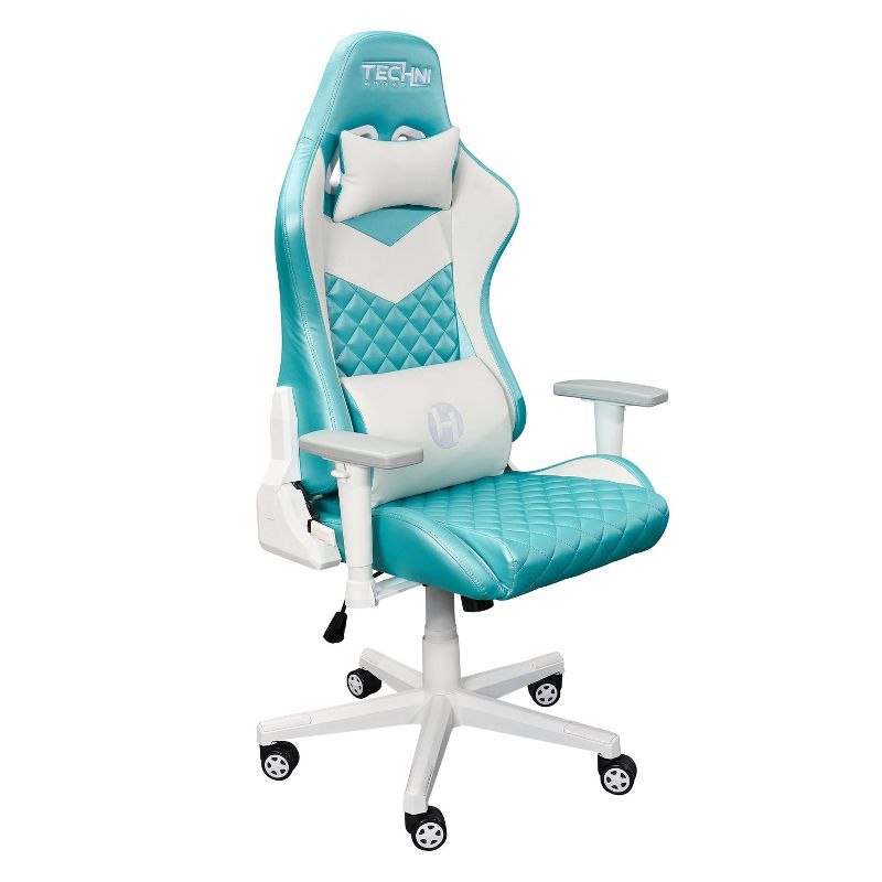 High Back Ergonomic Gaming Chair Aqua - Techni Sport