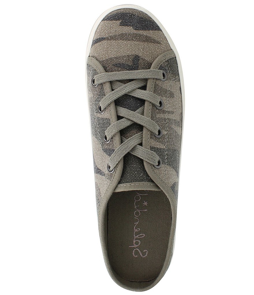 Splendid Arianna Camo Print Canvas Lace-Up Sneaker Mules