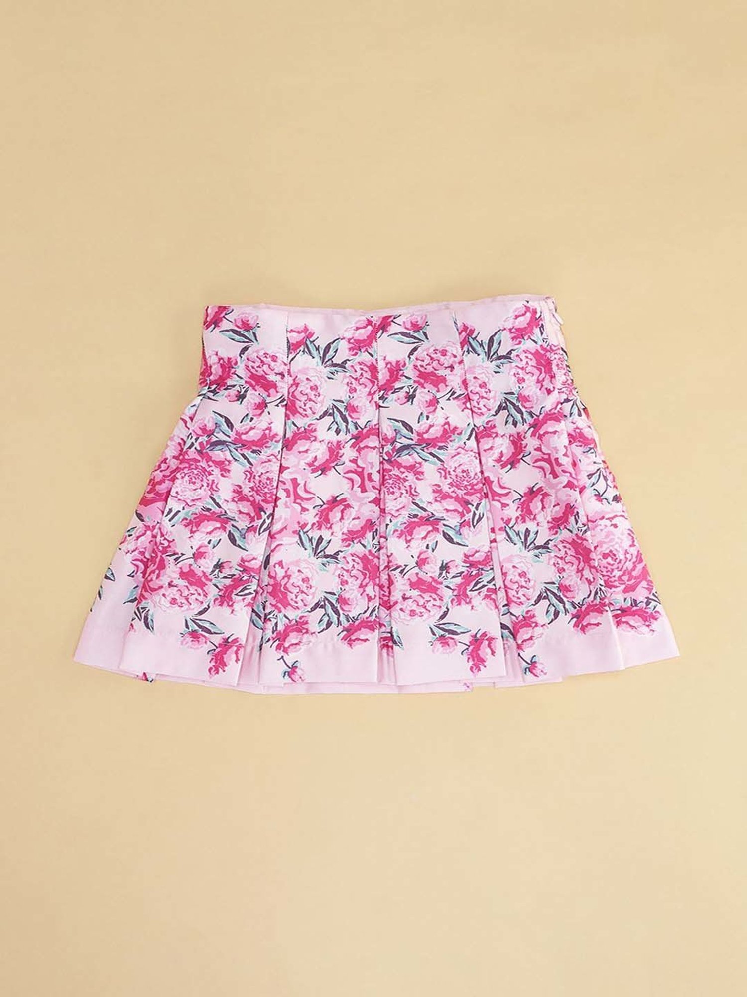 Angel & Rocket Kids Pink Floral Print Skirt
