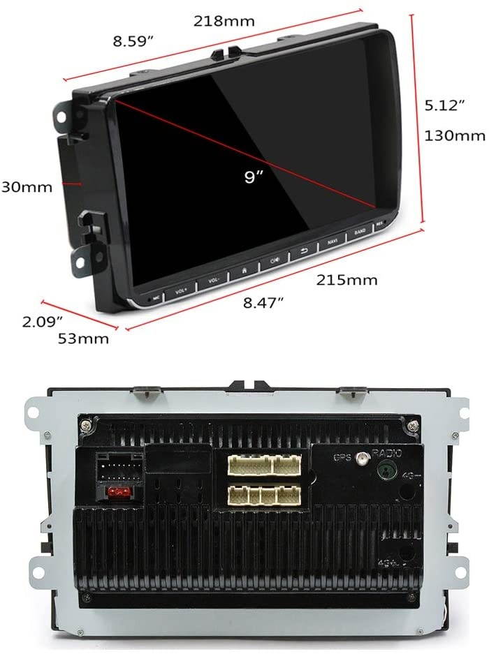 Car Stereo Car Radio Android 2G RAM+32G ROM Indash Head Unit for Volkswagen Jetta Passat Golf Touran Polo SEAT Skoda 9" Touch Screen with GPS Navigation WiFi Bluetooth FM USB+Backup Camera