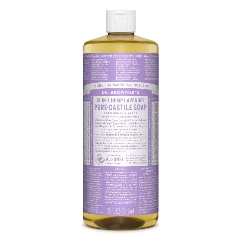 Dr. Bronner's 18-In-1 Hemp Pure-Castile Soap - Lavender - 32 fl oz