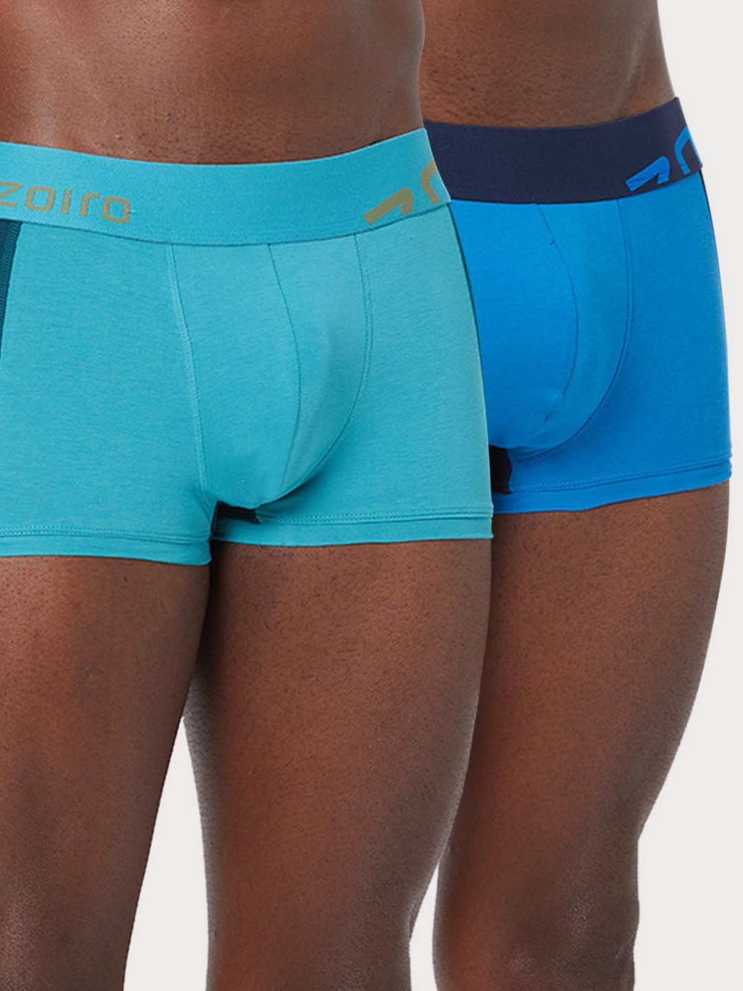 Zoiro Pagoda Blue & Directory Blue Regular Fit Trunks - Pack Of 2