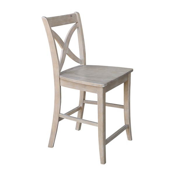 International Concepts S09-142 Cosmo Crossback Counterheight Stool - 24 in. Seat Height