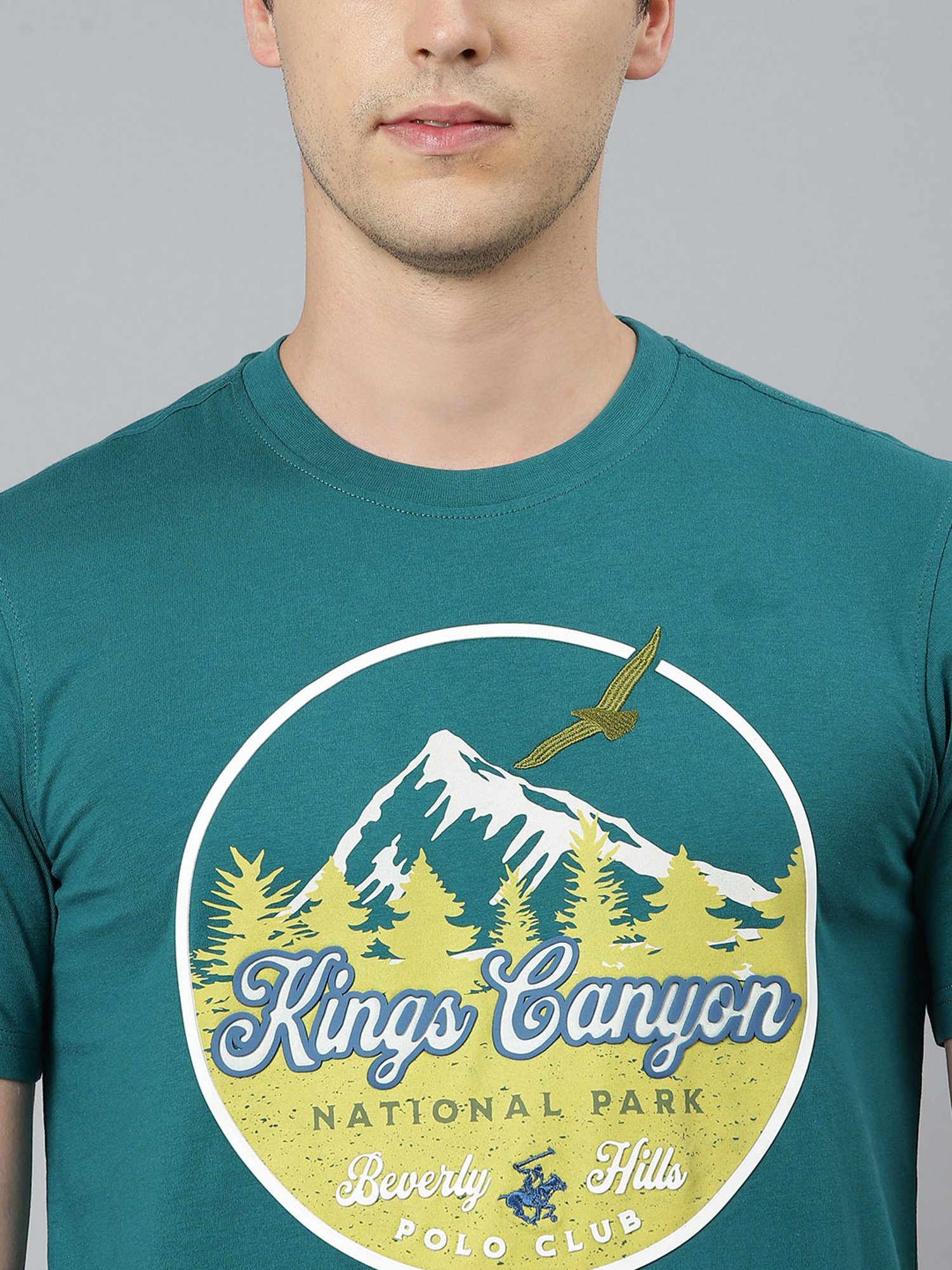 Beverly Hills Polo Club Teal Crew T-Shirt