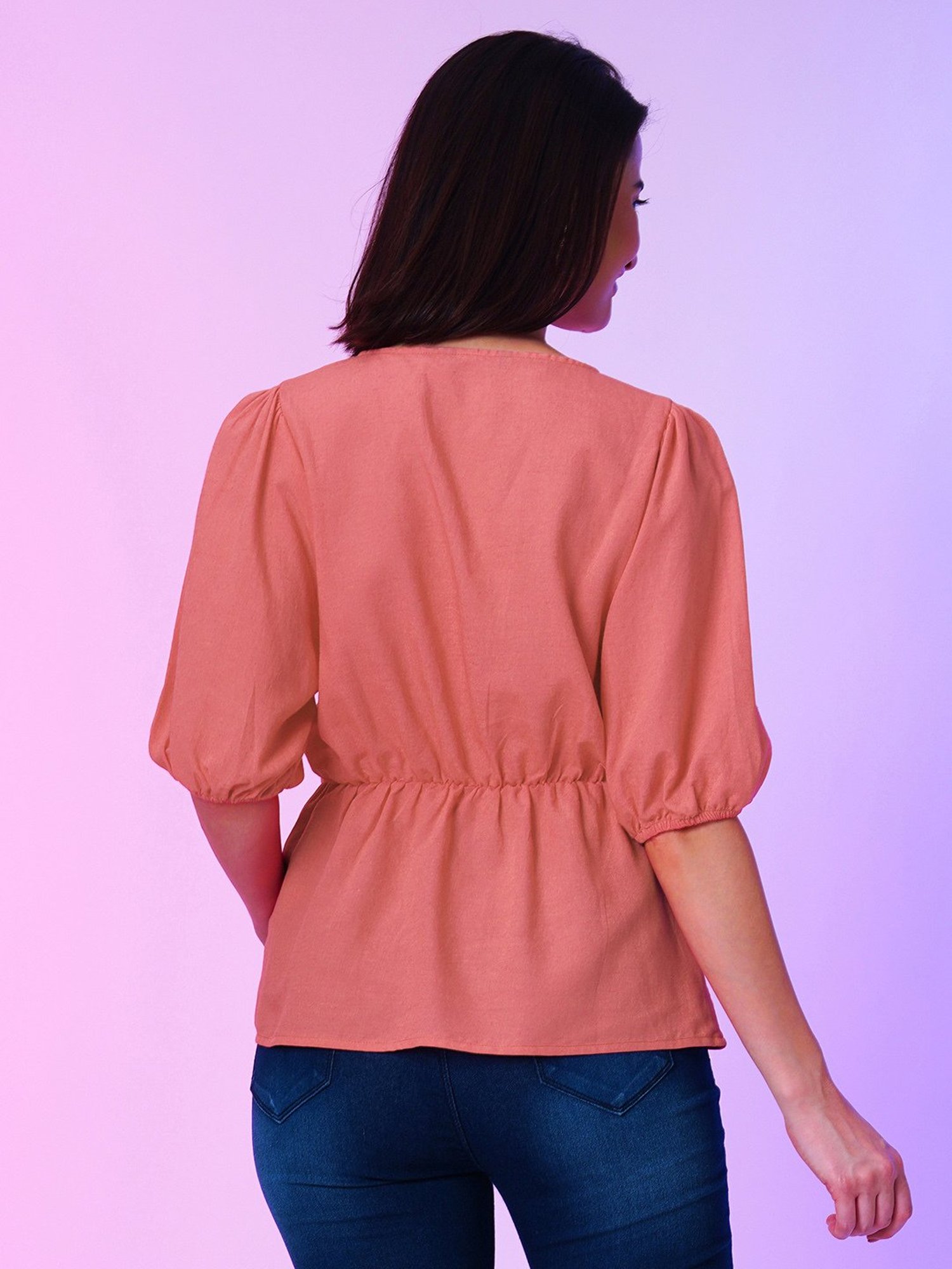 Globus Coral Regular Fit Peplum Top