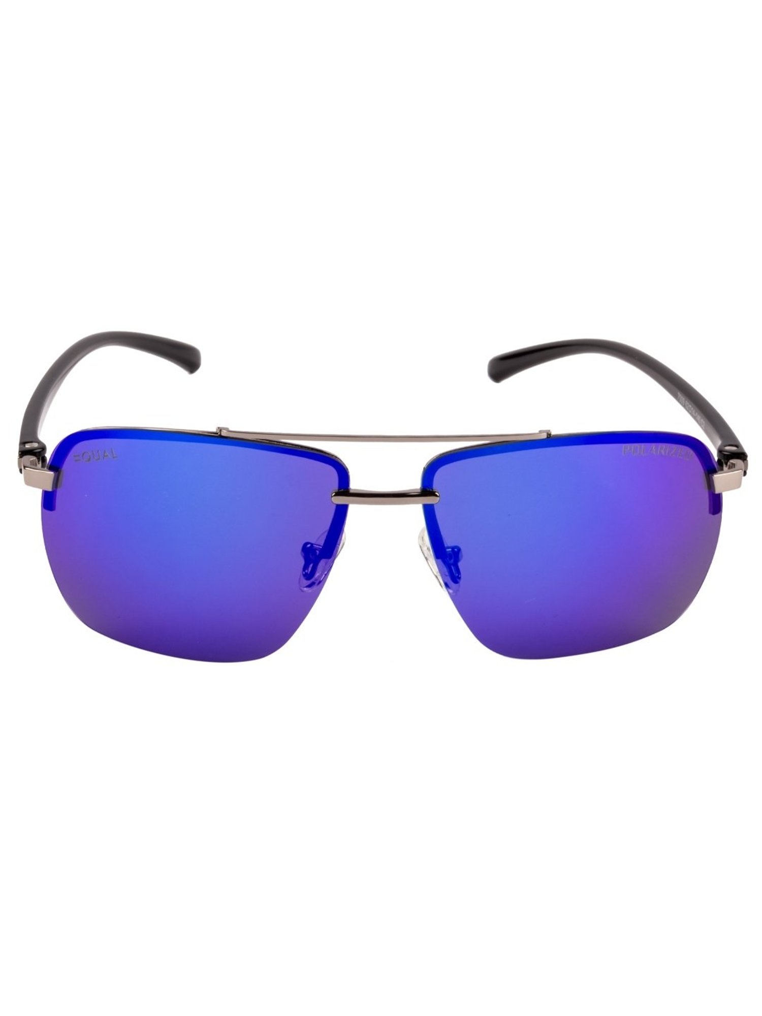 Equal Dark Blue Square Unisex Sunglasses