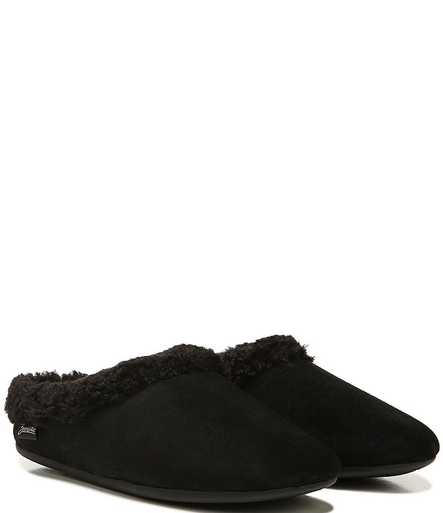 Zodiac Paloma Suede Faux Shearling Lined Slippers