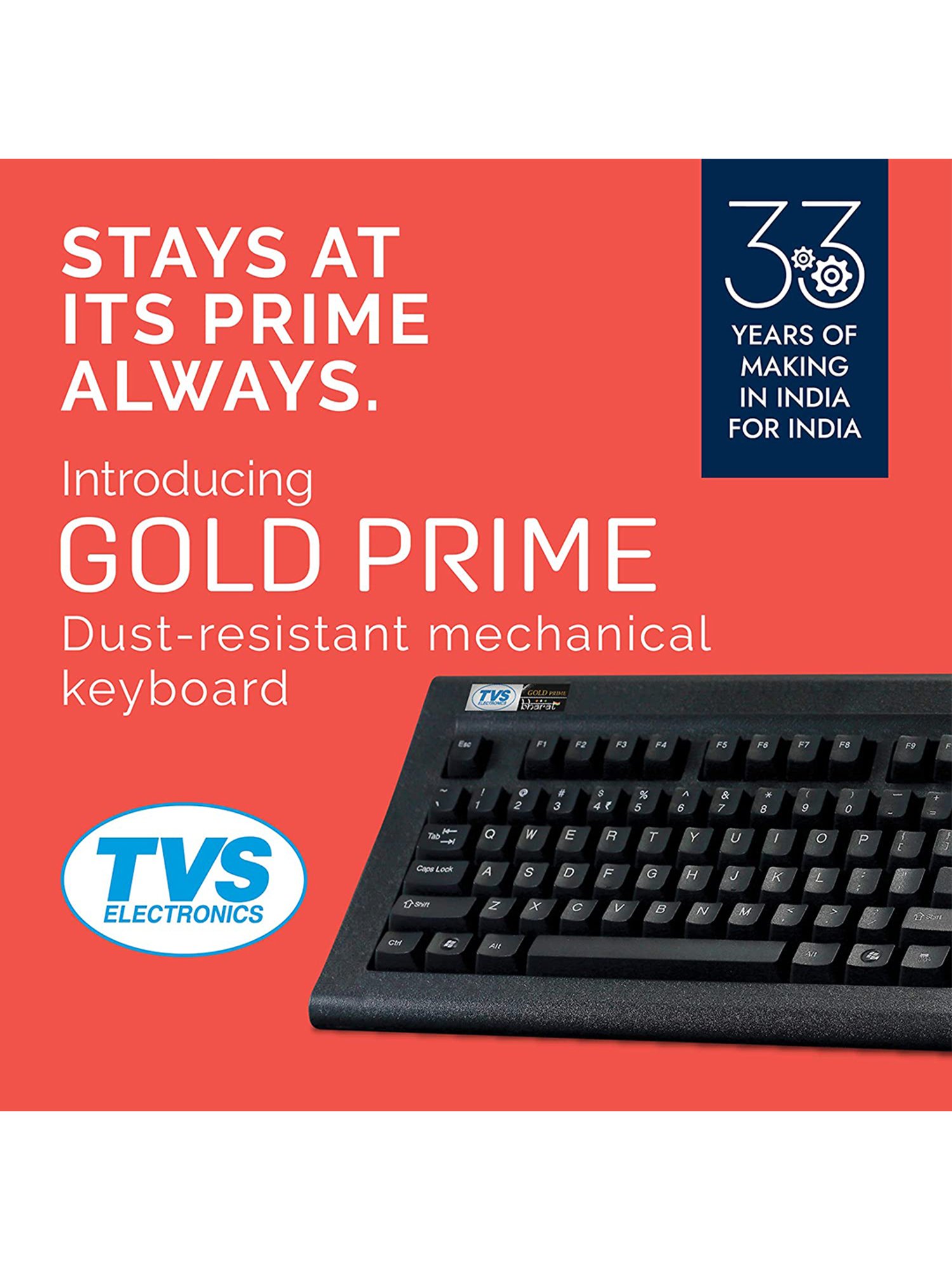 TVSE Gold Prime Wired Keyboard (Black)