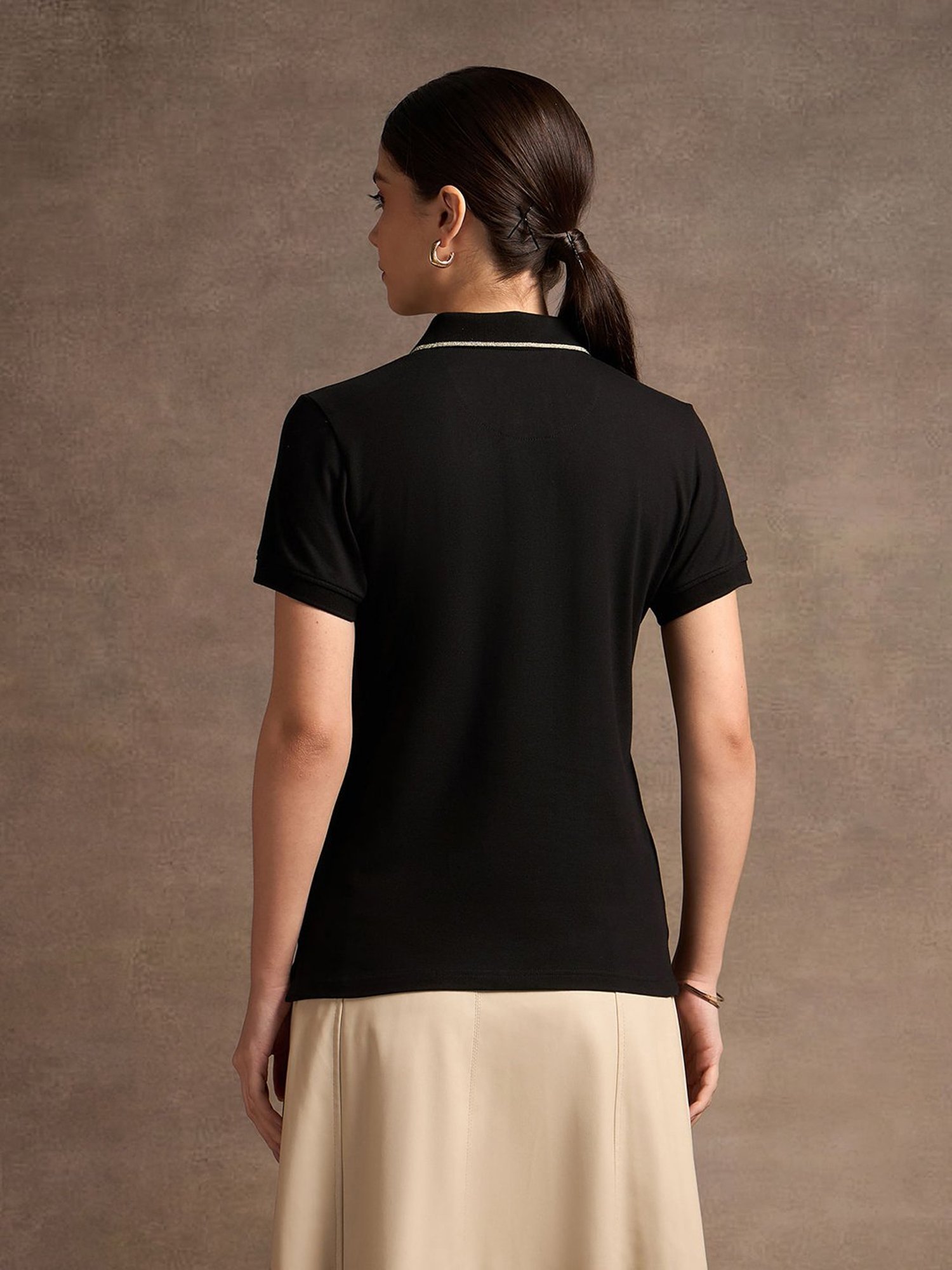 U.S. Polo Assn. Black Logo Print Polo T-Shirt