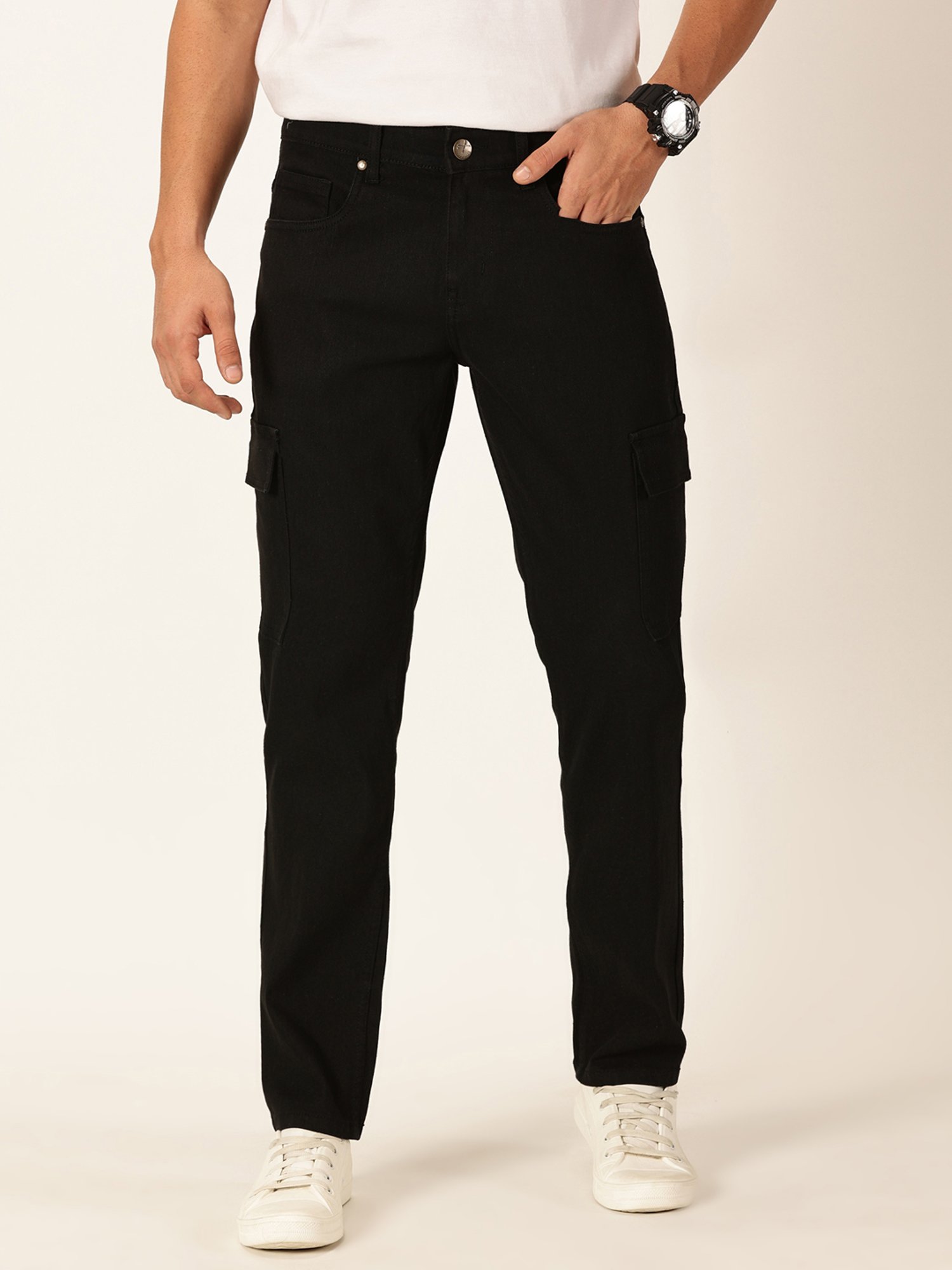 Thomas Scott Black Regular Fit Lightly Washed Jeans