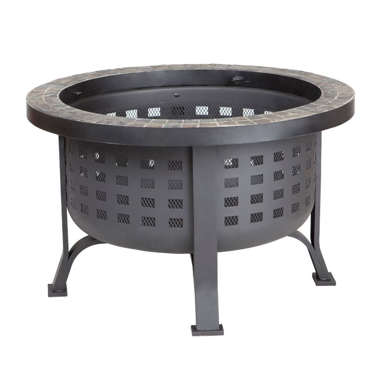 Alpina Round Slate Top Fire Pit - Fire Sense
