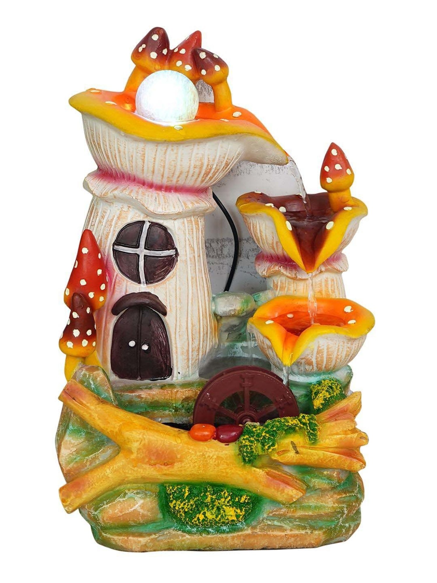 CHRONIKLE Multicolor Polyresin Table Top 3 Steps Waterfall Fountain