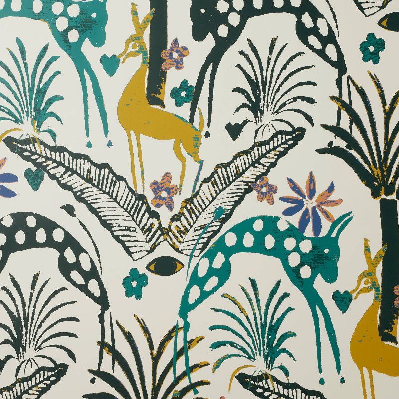Fiesta Animals Peel and Stick Wallpaper Cream - Opalhouse™ designed with Jungalow™