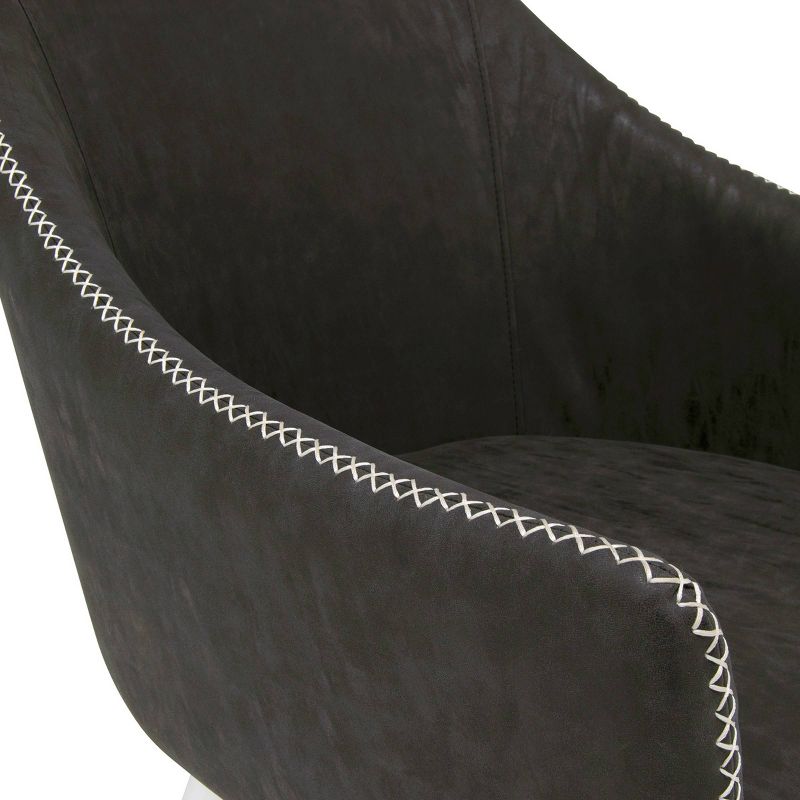 Sydney Swivel Office Chair White/Dark Gray - Calico Designs