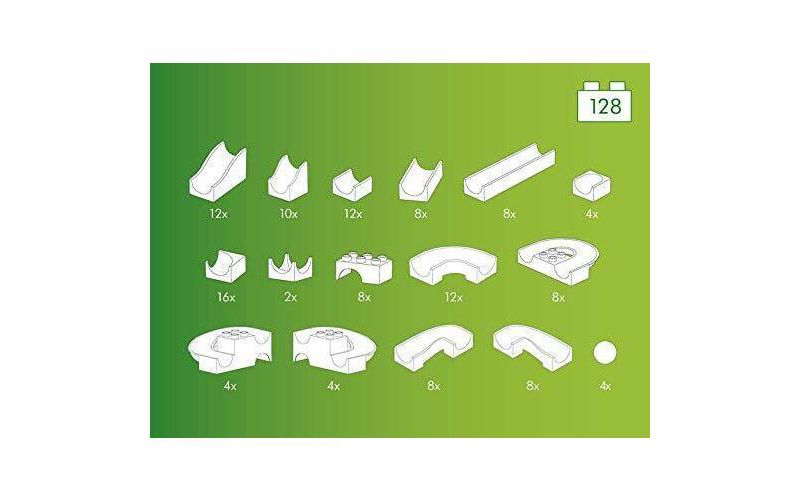 Hubelino Marble Run - 128-Piece Run Elements Expansion Set