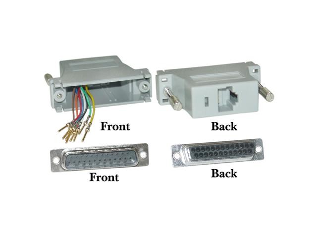 Cable Wholesale DB25 Male / RJ45 Modular Adapter, Color Gray