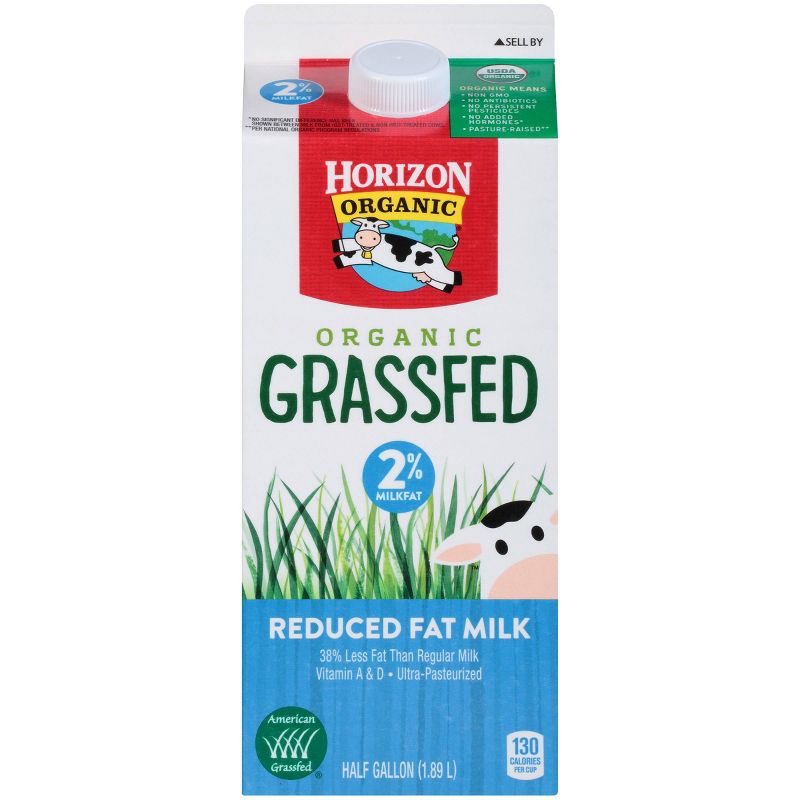 Horizon Organic Grassfed 2% Milk - 0.5gal