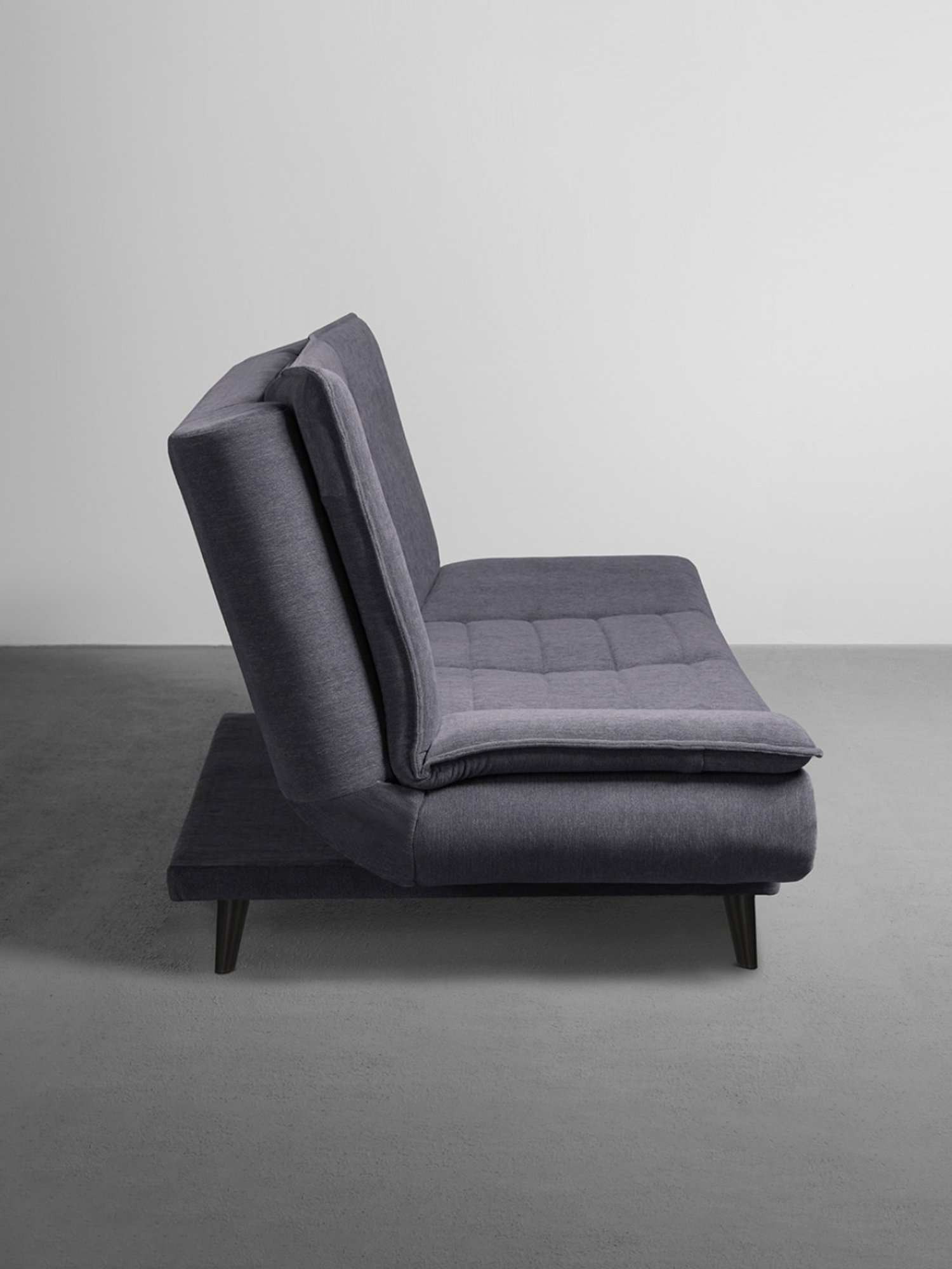 Sleepyhead Ash Grey Fabric Foldable 3 Seater Sofa Cum Bed