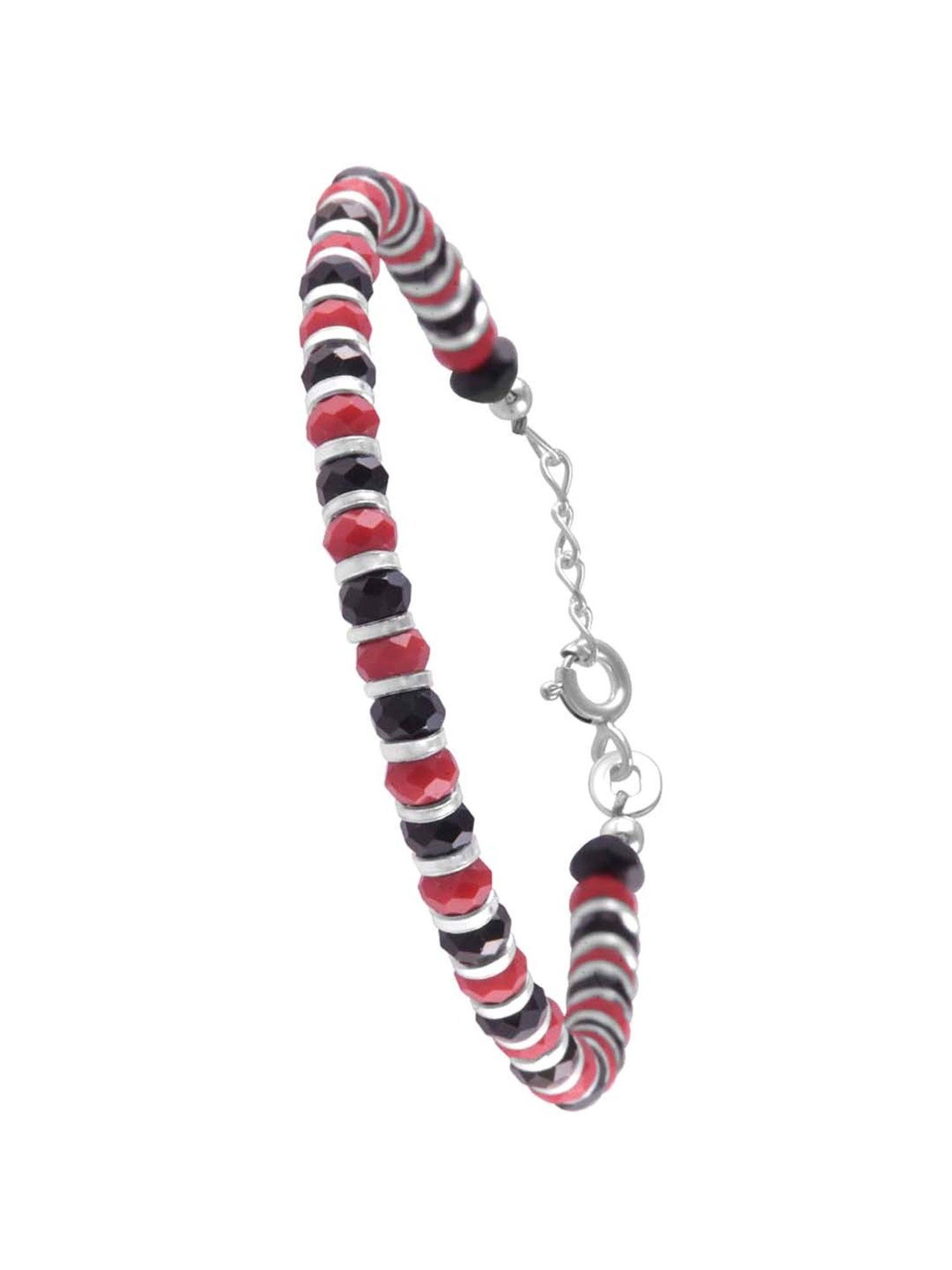 Rihi by P.C. Chandra Jewellers 92.5 Sterling Silver Beads Charm Bracelet for Women & Girls