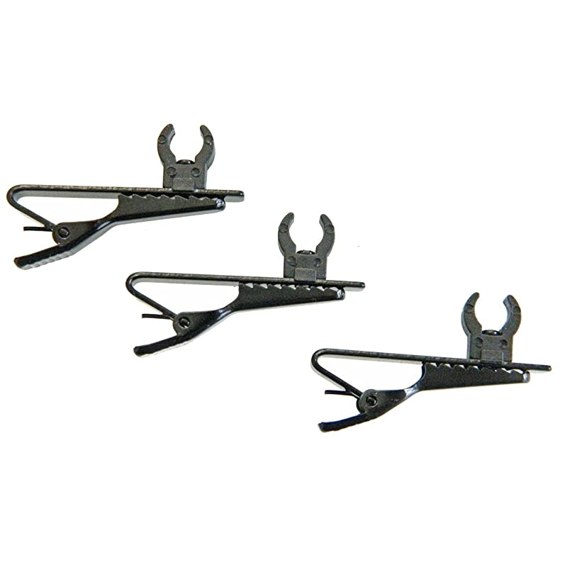 Microphone Lapel Tie Clip Small Dia Mic Clip 6mm 3 Pack