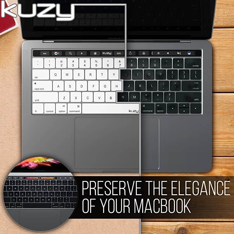 Compatible with MacBook Pro Keyboard Cover with Touch Bar for 13 and 15 inch 2019 2018 2017 2016 (Apple Model A2159, A1989, A1990, A1706, A1707) Silicone Skin Protector, Baby Pink