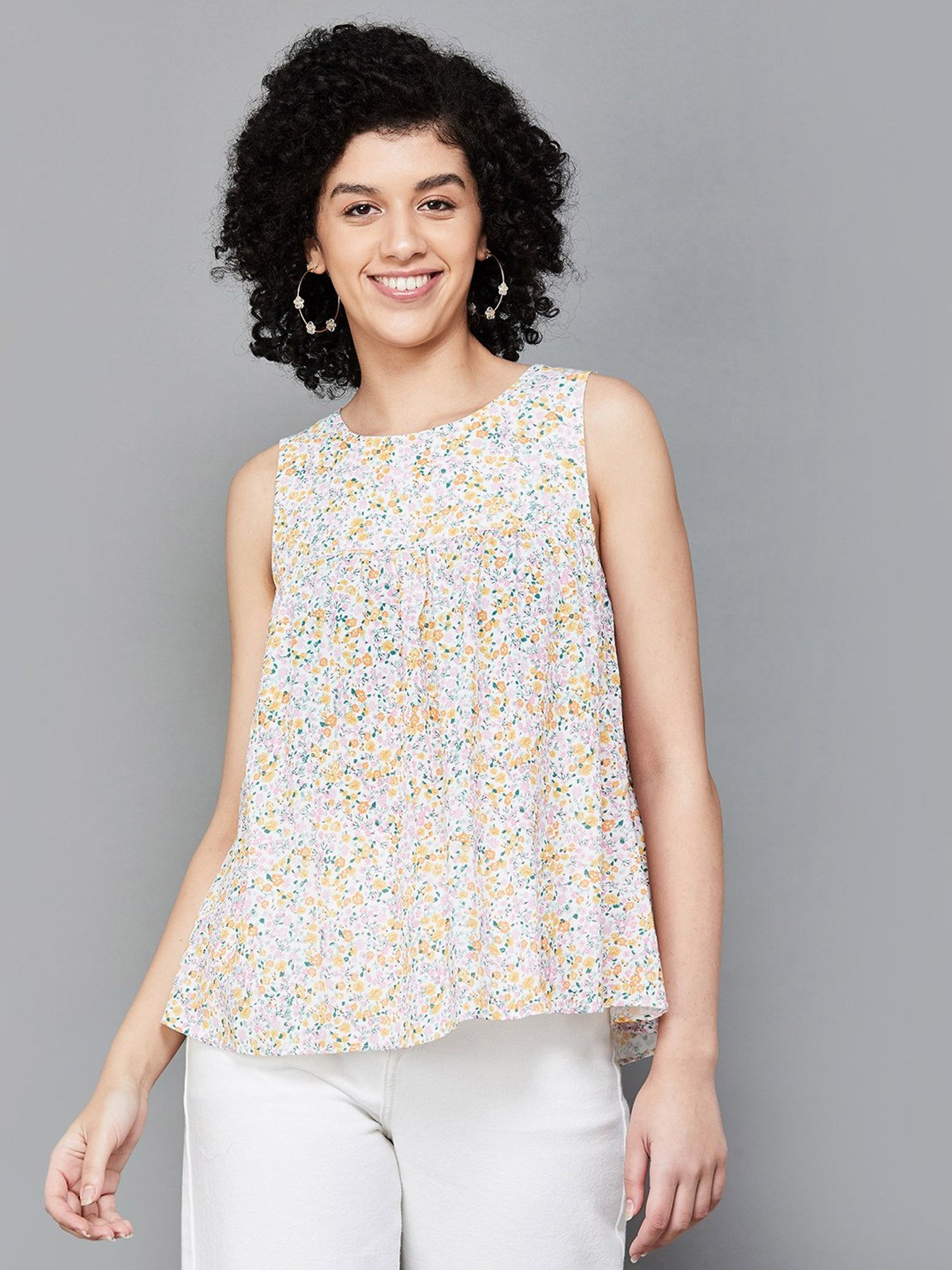Fame Forever by Lifestyle Multicolor Floral Print Top