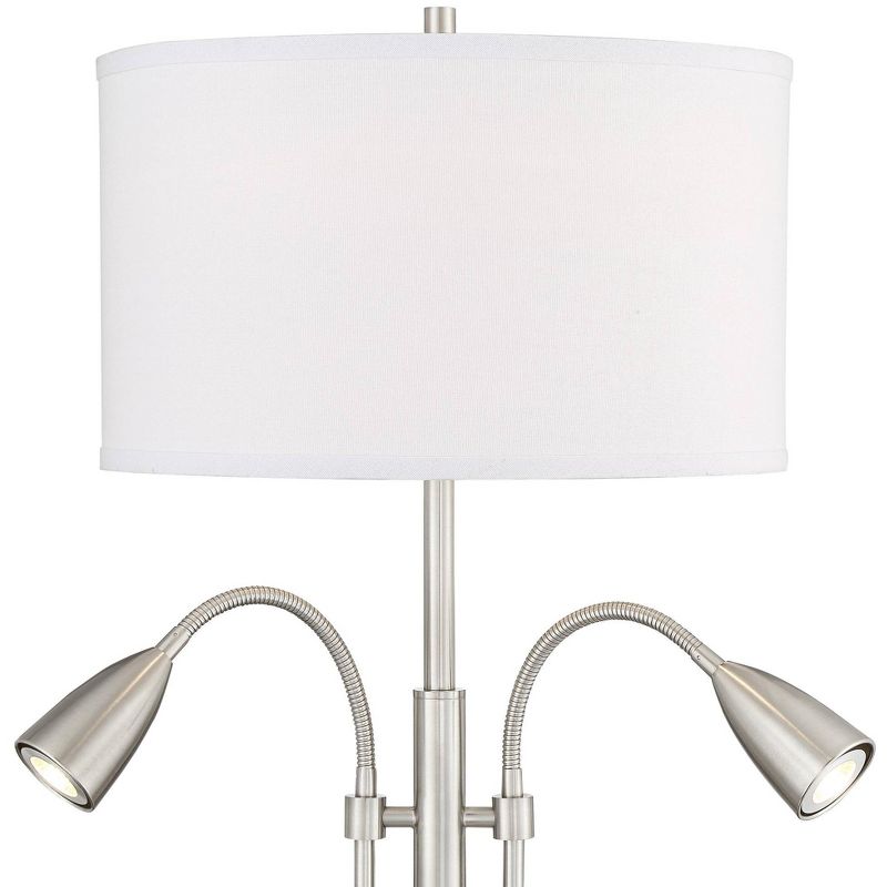 18" 2-Light Luna Clamp Arm Table Lamp with Mushroom Shade Matte Black - Globe Electric
