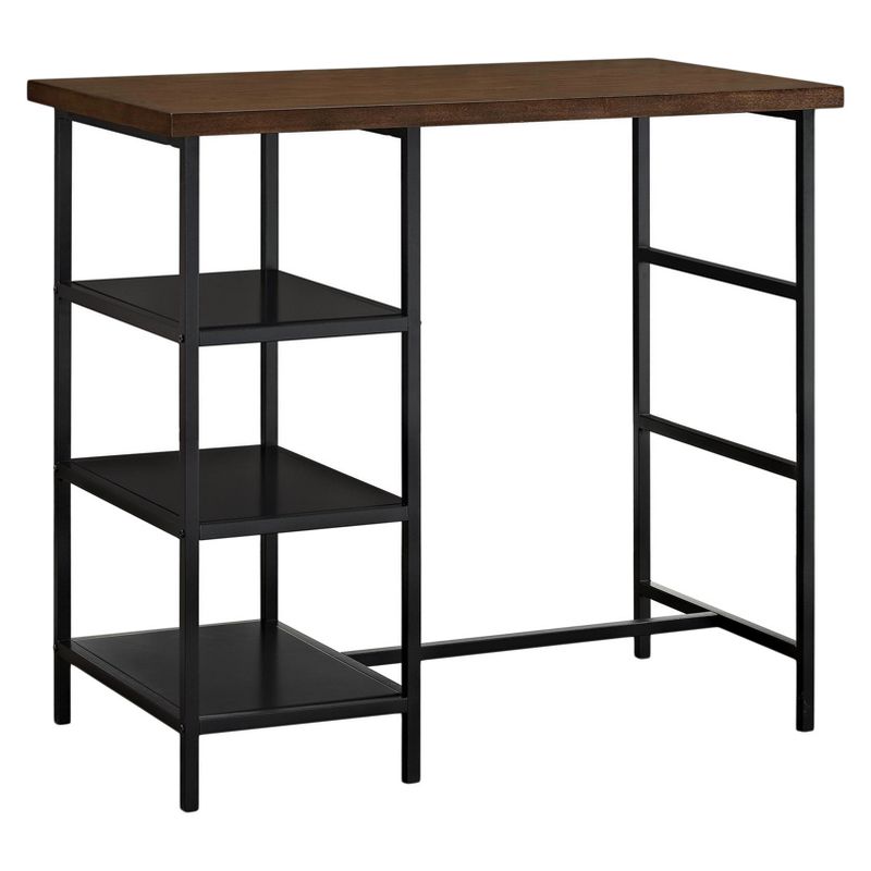 3pc Hugo Counter Height Dining Set with Wood Top Dark Mahogany - Dorel Living