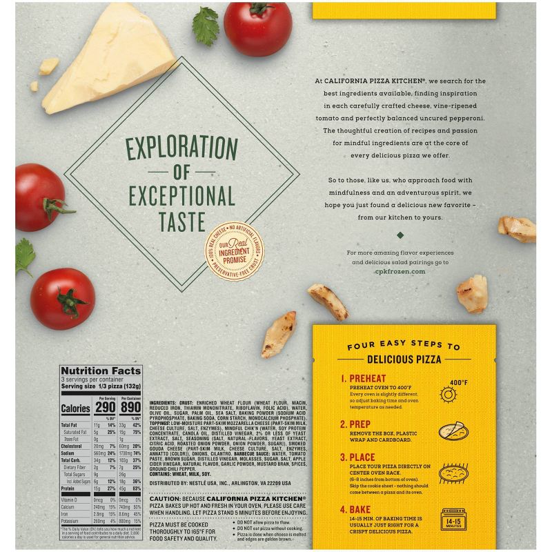 California Pizza Kitchen Mindful Chik'n BBQ Recipe Frozen Pizza - 14.7oz