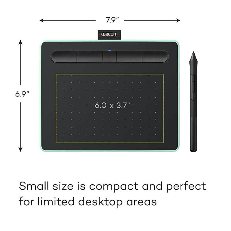 CTL4100WLE0 Intuos Wireless Graphics Drawing Tablet with Software Included 79 X 63 Pistachio