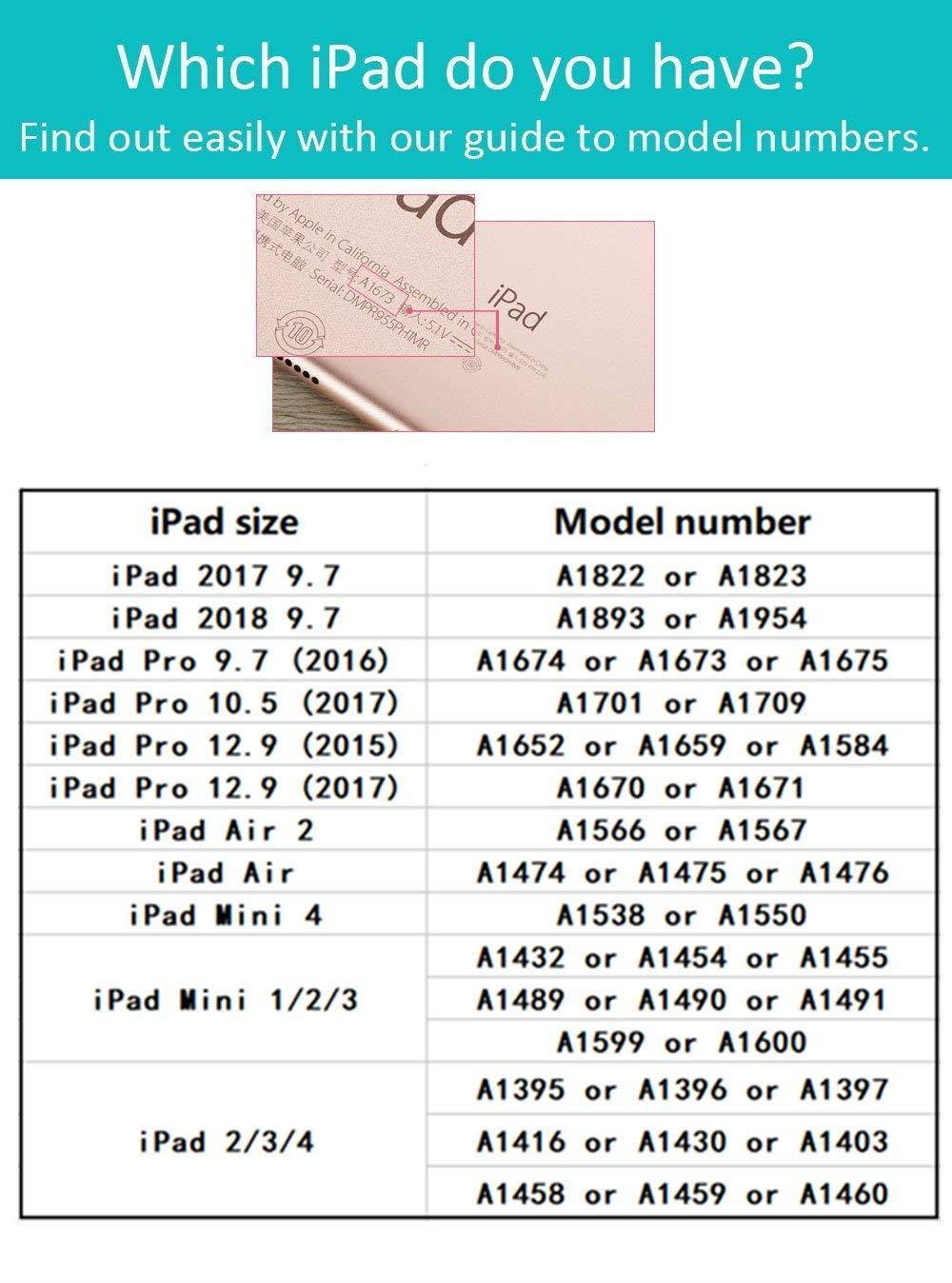 iPad 2017 9.7 Case Cover,Dream Wings Slim Book Style Folio Stand with Auto Sleep / Wake Screen Protective Smart Case for Apple New iPad 9.7 inch 2017 Released Tablet (2017 New iPad, Dark Blue)