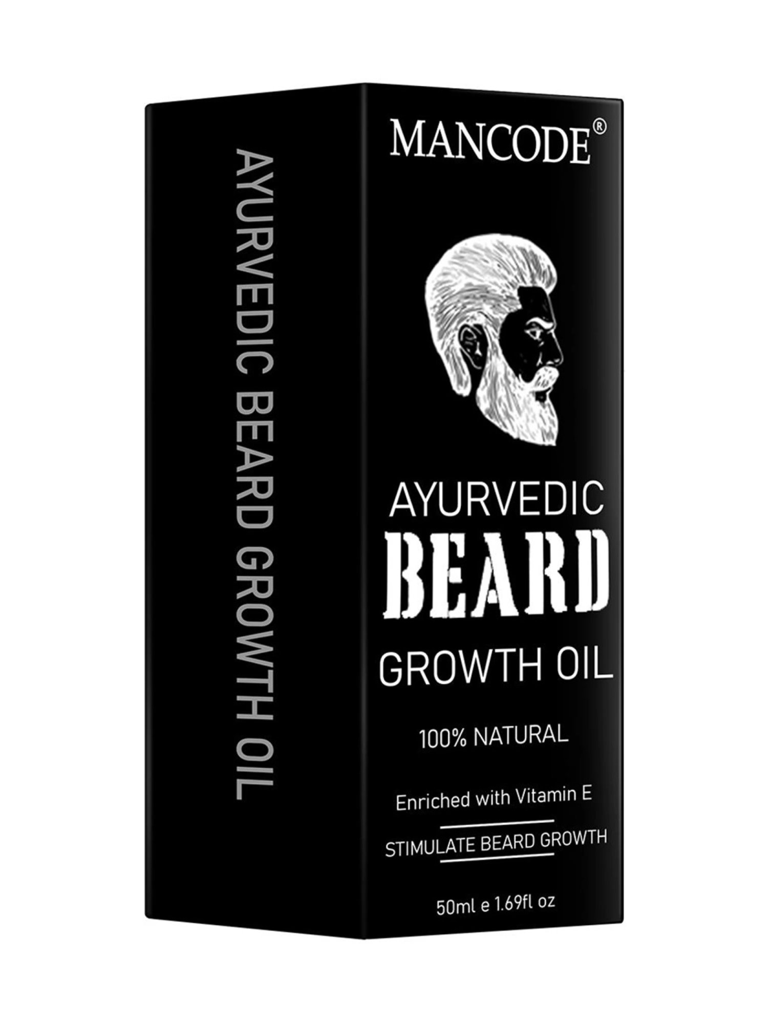 THE REAL MAN Beard Growth Oil 100 Percent Organic Beard & Moustache Hair Growth Oil - 50 ml