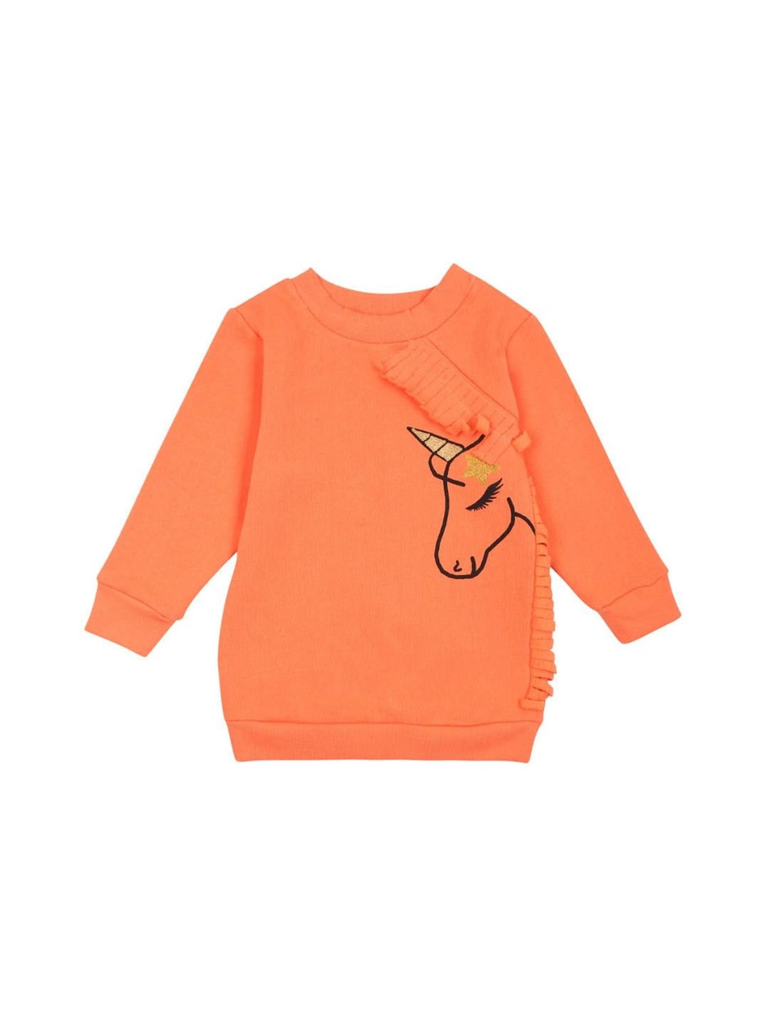 Nino Bambino Kids Orange Printed Sweatshirt