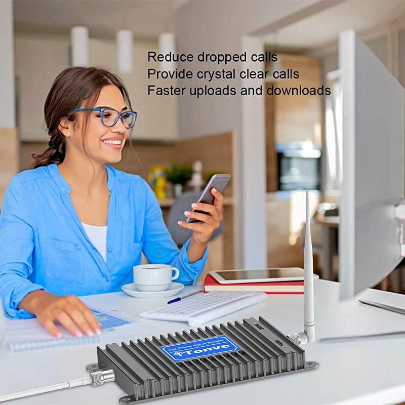 Phone Signal Booster for ATampT TMobile 700MHz 4G LTE Band 1217 Mobile Signal Repeater Amplifier Antenna Kits for Home and Office Improve 4G LTE Data Rates Supports Volte