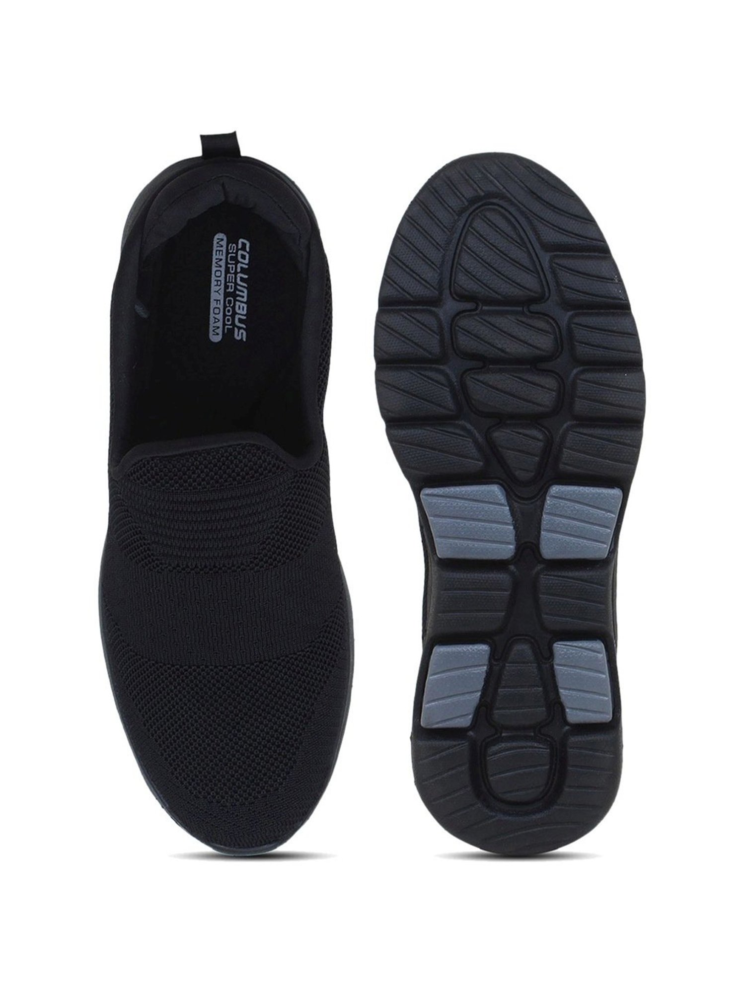 Columbus Men's Black Walking Shoes