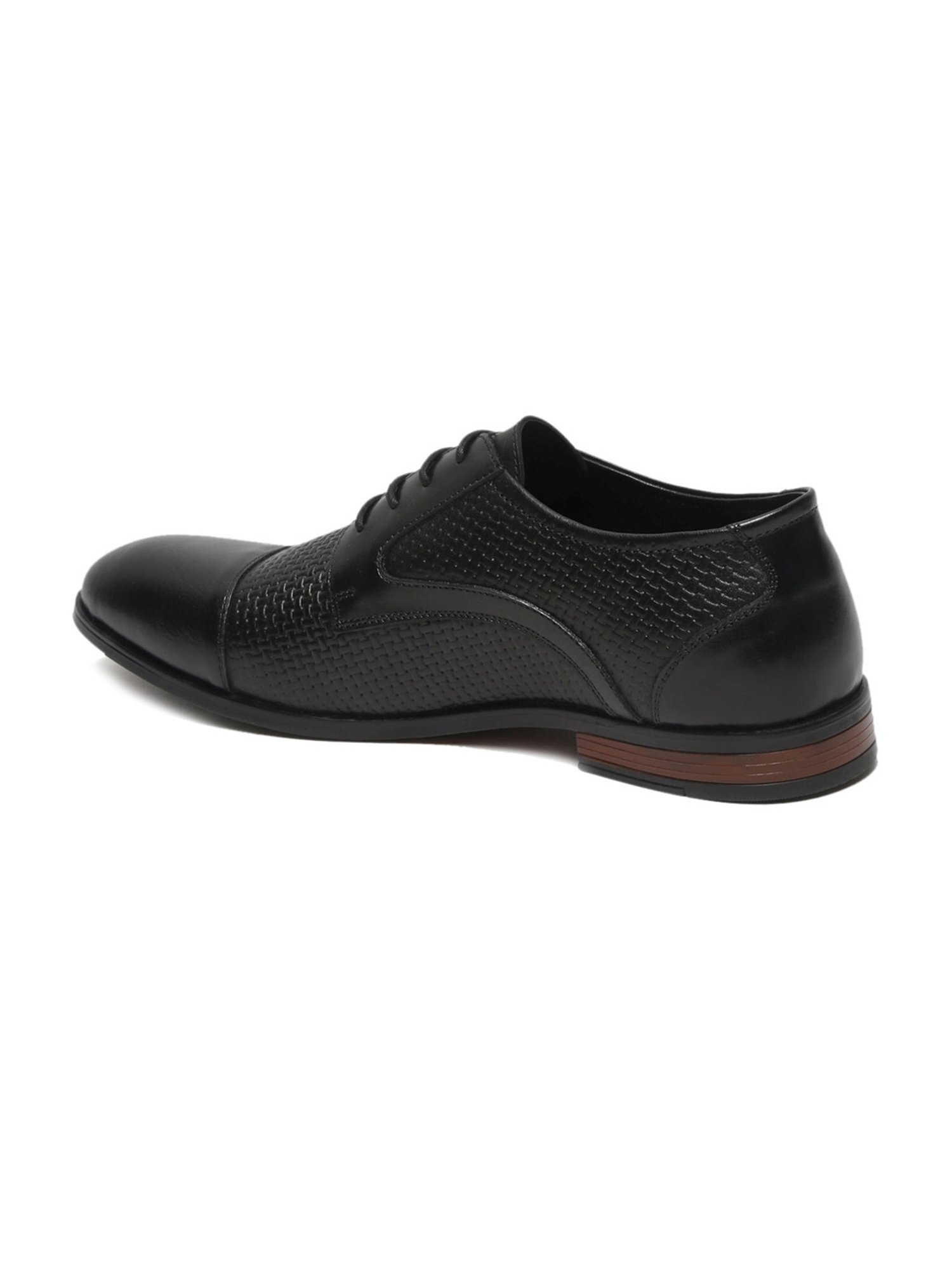 Teakwood Leathers Men's Black Derby Shoes