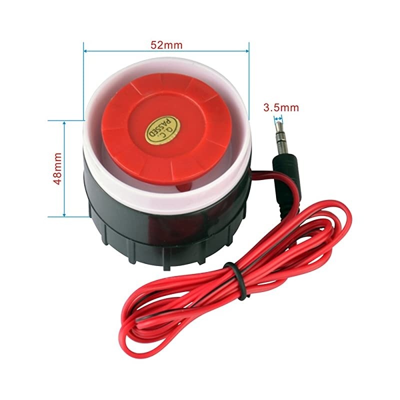 to 1V DC Piezo Electronic Buzzer Alarm Electric Security Siren Horn 10dB1VDC