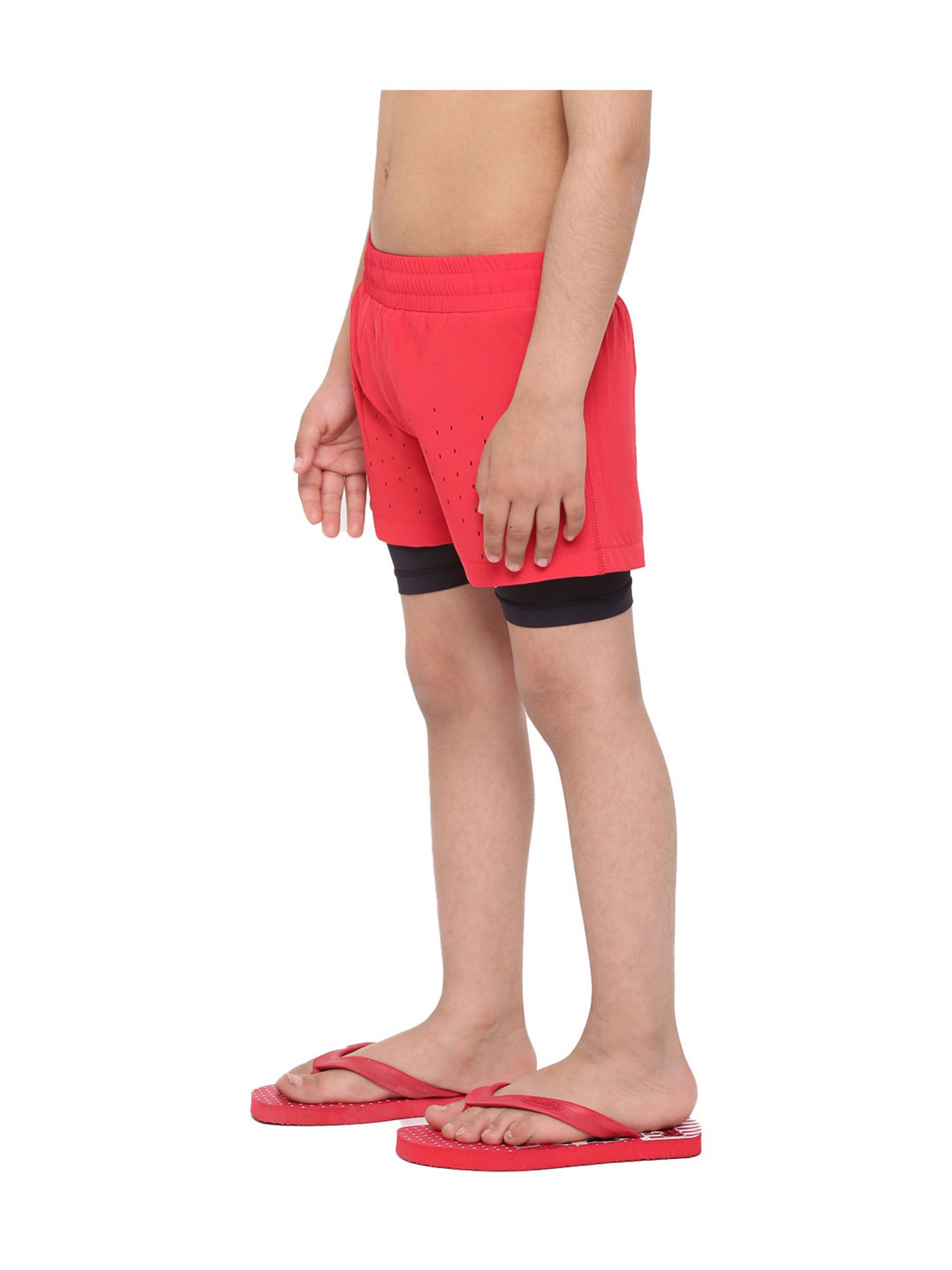 IO Kids Red Solid Jammers