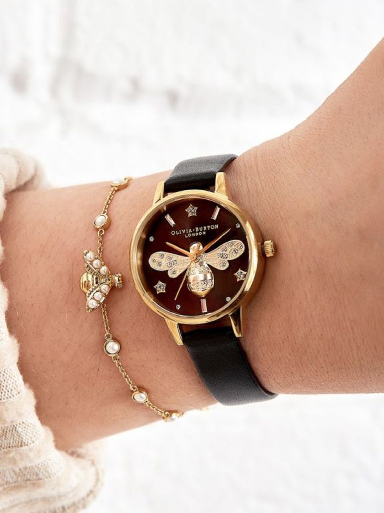 Olivia Burton OB16GB08 Sparkle Bee Analog Watch for Women