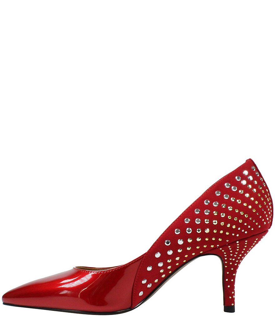 J. Renee Jakey Studded Patent Pumps