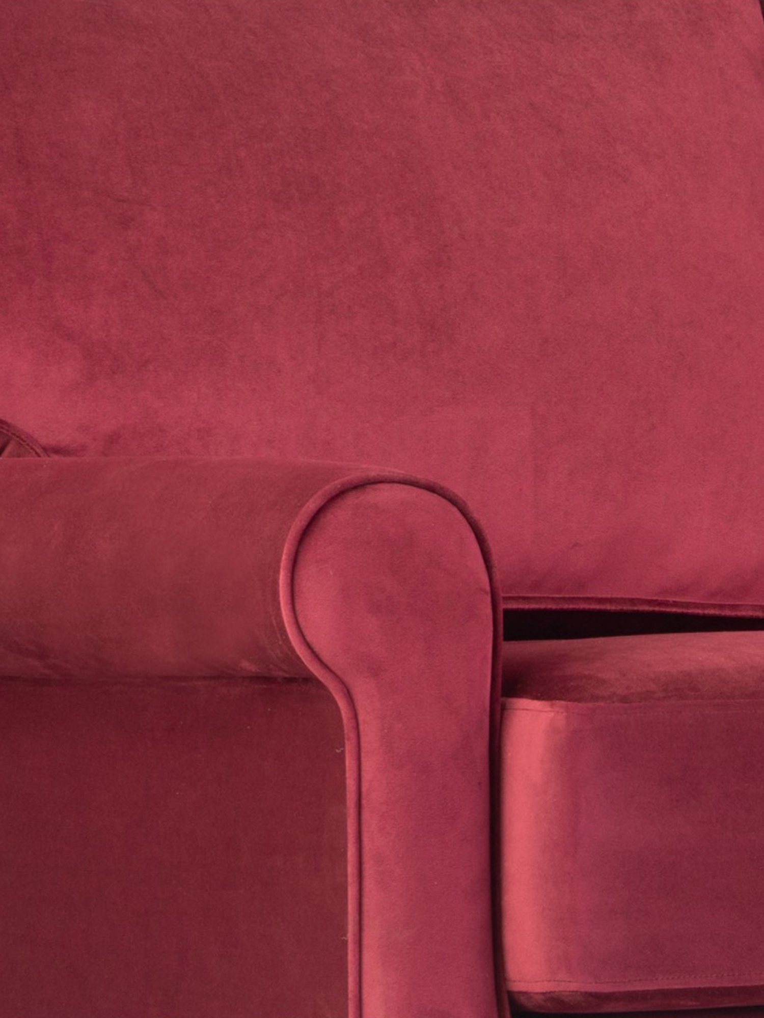 Durian Ruse X Odyssey Edit Modern Ruby Red Fabric L Shaped Sofa