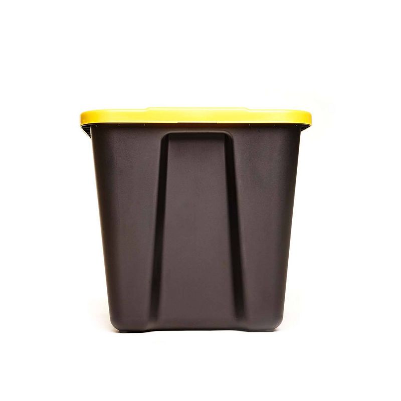 Durabilt18 Gal Storage Totes Set of 4 - Black/Yellow