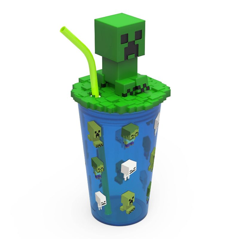 Minecraft 15oz Plastic Funtastic Tumbler with Straw - Zak Designs