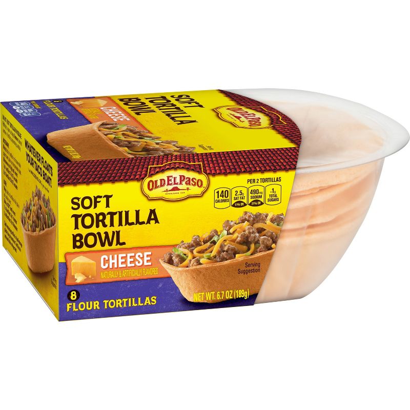 Old El Paso Cheese Soft Tortilla Bowls - 6.7oz/8ct