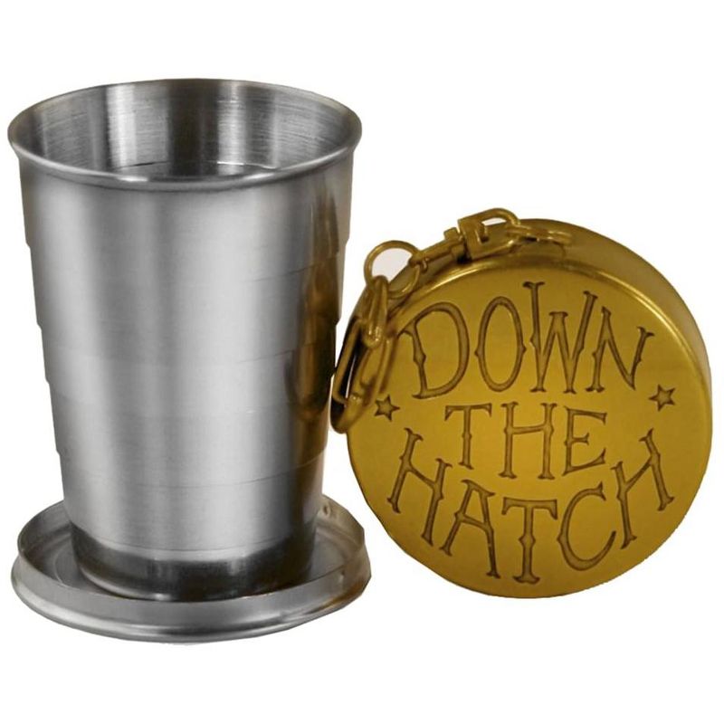 Trixie and Milo "Down the Hatch" Stainless Steel 2oz Portable Shot Glass