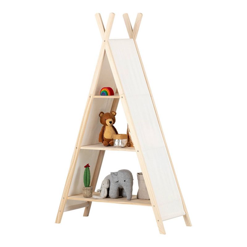 Sweedi Tent Shelving Unit Natural Cotton/Pine - South Shore