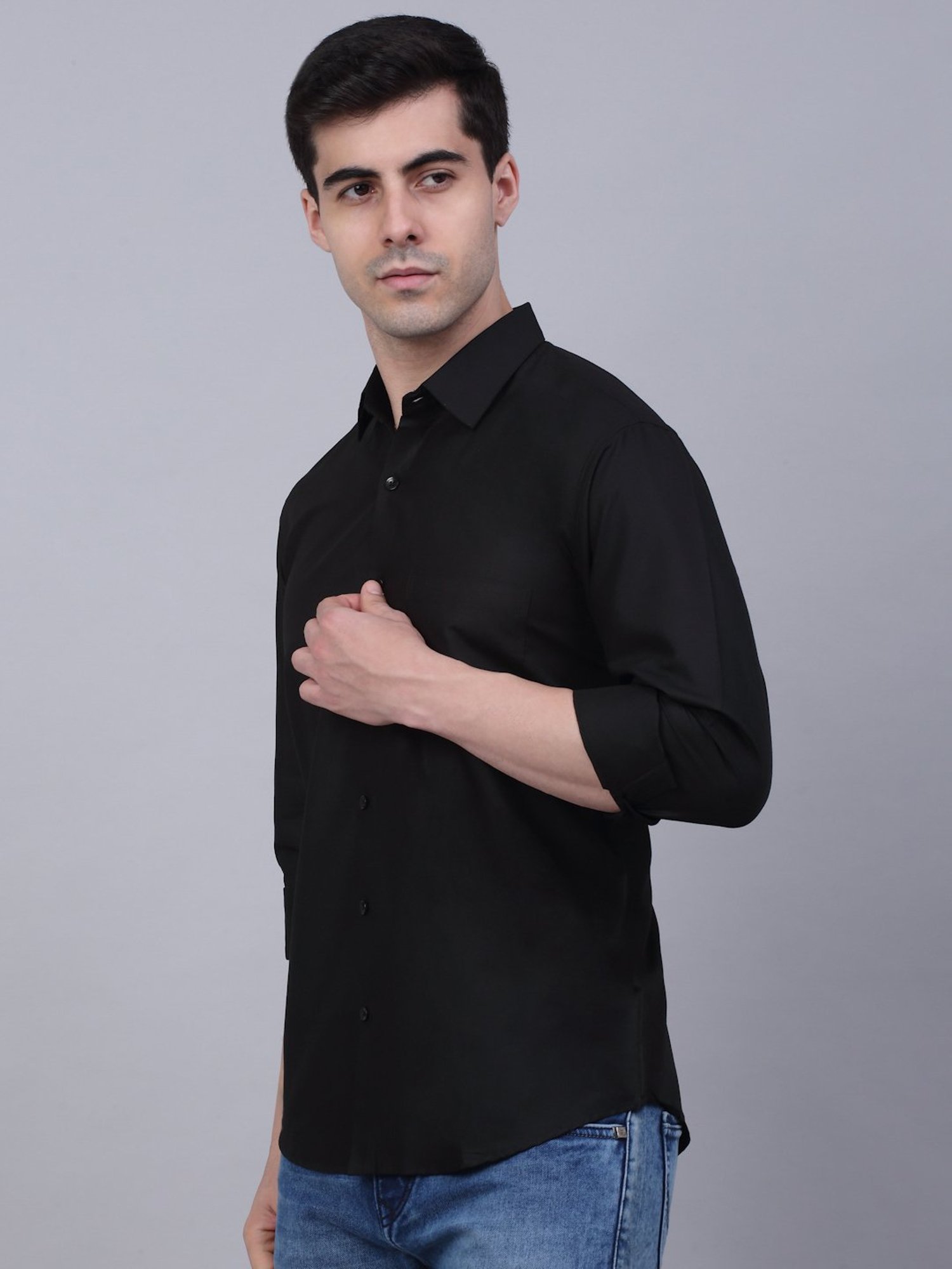Jainish Black Regular Fit Shirt